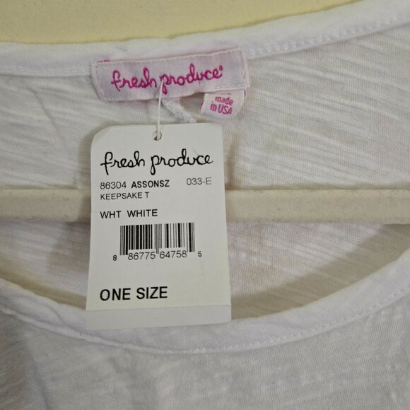Fresh Produce NWT Keepsake Slouchy Tee In White One Size - Picture 6 of 7